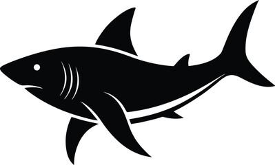 shark vector illustration on transparent background