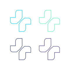 Obraz premium MEDICAL CROSS SIGN SYMBOL LOGO VECTOR