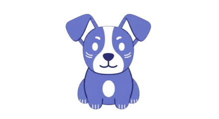 Isolated Cartoon Puppy