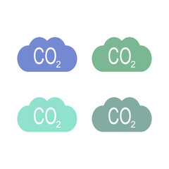 CO 2 PRODUCTION COLORFUL CLOUDS DESIGN ELEMENTS