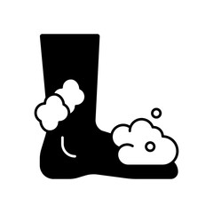 Foot Care Hygiene Fill Icon: Personal Care and Body