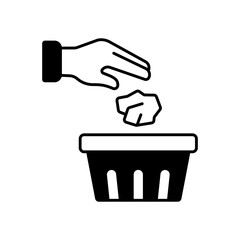 Garbage Trash Disposal Fill Icon: Waste and Recycling