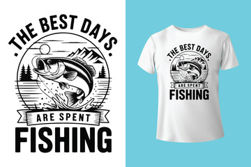 fishing t-shirt design, fishing vector typography t-shirt design.