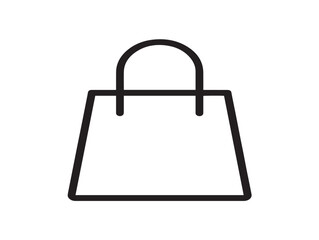 Elegant Shopping Bag Symbol in Clean Vector Drawing