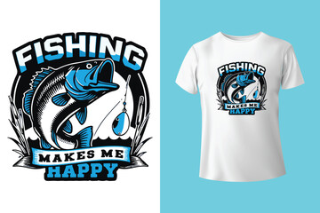 fishing t-shirt design, fishing vector typography t-shirt design.