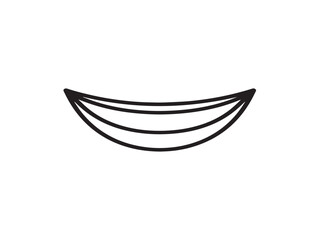 Minimal smile icon design in clean vector line art