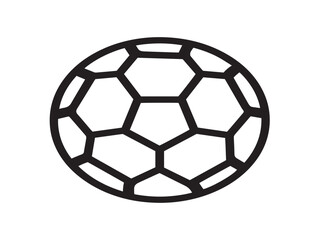Fototapeta premium Simple soccer ball graphic in clean outlined vector art