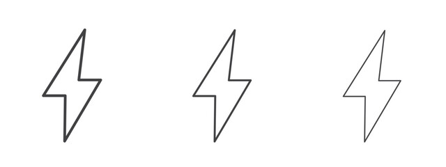 Thunder bolt icon design, suitable for web, infographics, interface and apps.