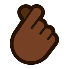 Gesture of affection fingers forming a heart shape Icon Vector