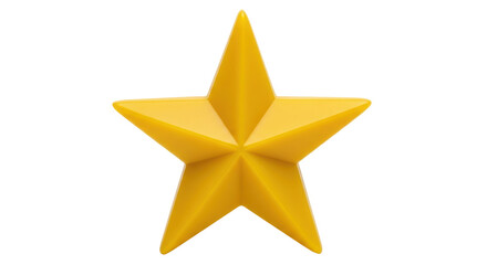Isolated Yellow Star Badge Award for Achievement
