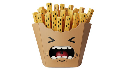 Isolated Cartoon French Fries