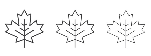 Maple leaf icon design, suitable for web, infographics, interface and apps.