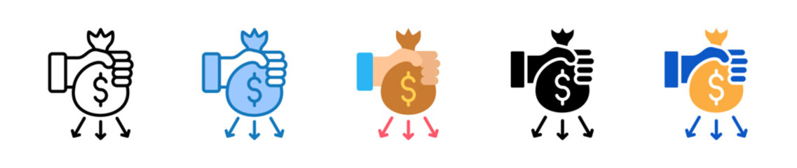 Liability multiple style icons set design vector illustration. 