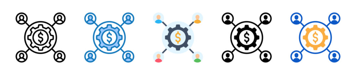 Contribution multiple style icons set design vector illustration. 