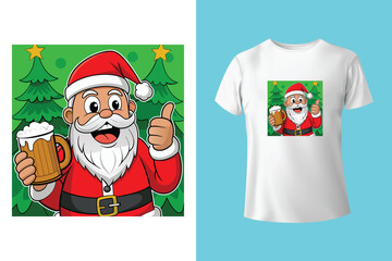 t-shirt merry christmas color white and black