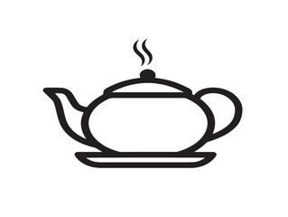 Minimalist Tea Cup Icon with Elegant Clean Line Vector Illustration