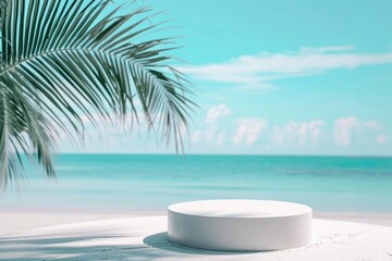 Fototapeta premium Aesthetic beach background outdoors horizon nature.