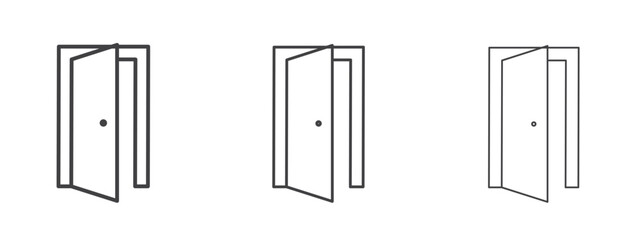 Entrance door icon design, suitable for web, infographics, interface and apps.