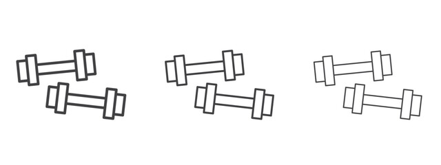 Dumbbell pair icon design, suitable for web, infographics, interface and apps.