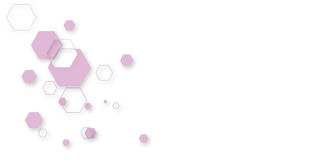 Geometric hexagon background in purple tones, minimal futuristic abstract design, clean and modern template for business, science, medical, technology, and elegant digital innovation projects.