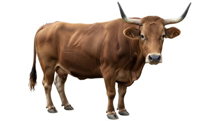 Isolated Brown Cow