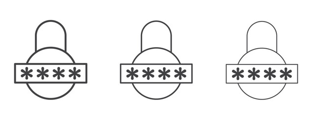 Code lock icon design, suitable for web, infographics, interface and apps.