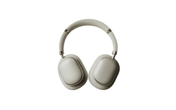 Wireless Noise-Canceling Headphones for Student Use — Isolated on Transparent Background for E-Learning, Study, and Tech Product Mockups