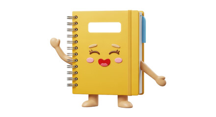 Isolated Cartoon Notebook Character
