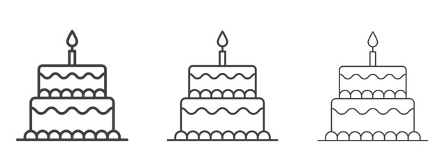 Birthday cake icon design, suitable for web, infographics, interface and apps.