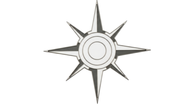 Isolated Wind Rose Compass