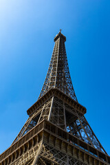 Eiffel Tower Paris, France. Historical architecture of the city.