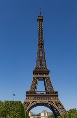 Fototapeta premium Eiffel Tower Paris, France. Historical architecture of the city.