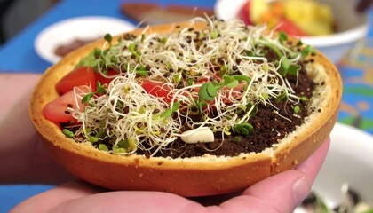 Healthy, layered bowl