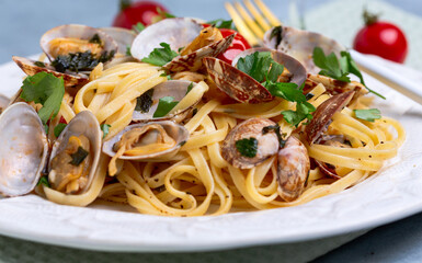 Savory Clam Linguine Delight.