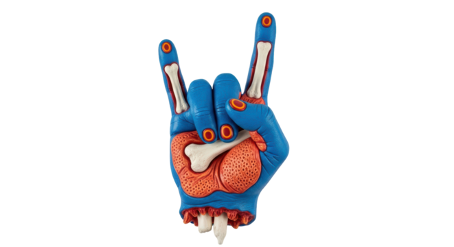 Isolated Halloween Rock and Roll Zombie Hand