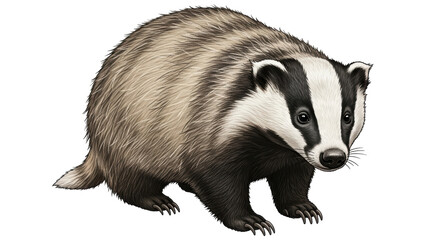 Obraz premium Isolated Eurasian Badger