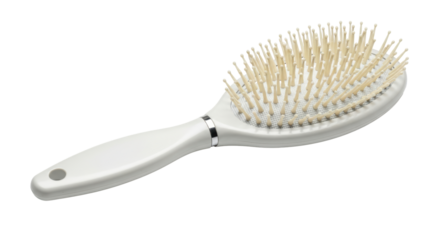 Isolated White Hair Brush