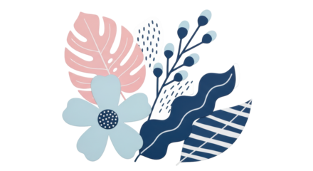 Isolated Floral Abstract Design