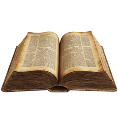 Realistic 3D Vintage Book with Open Pages