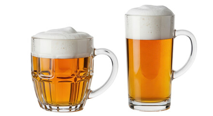 Isolated Two Glasses of Beer