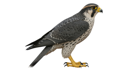Isolated Peregrine Falcon Bird
