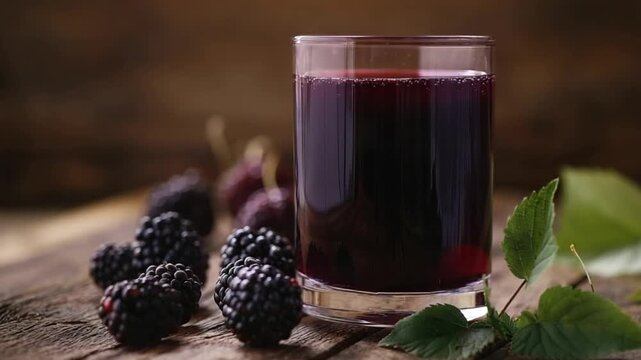 jugo de mora colombian beverage, zoom out video	
