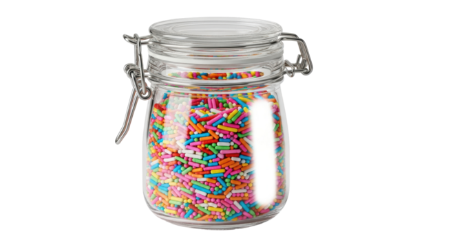 Isolated Jar of Sprinkles