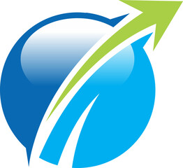 3d abstract blue background with arrows