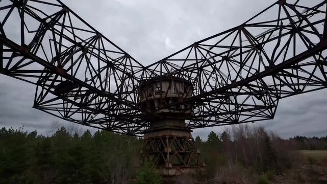 The Massive Abandoned Soviet-Era Radar Antenna Array Known as Duga Located Within the Chernobyl Exclusion Zone
