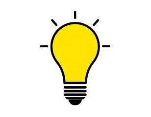 Simple yellow lightbulb icon