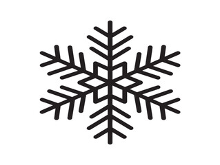 Elegant Winter Holiday Icon with Simple Minimal Line Vector Design