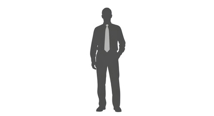 Isolated Businessman Silhouette