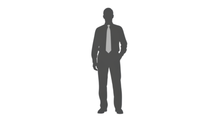 Isolated Businessman Silhouette