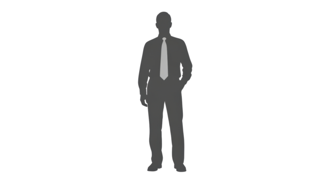 Isolated Businessman Silhouette
